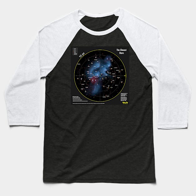 The Closest Stars Baseball T-Shirt by ProfessorJayTee